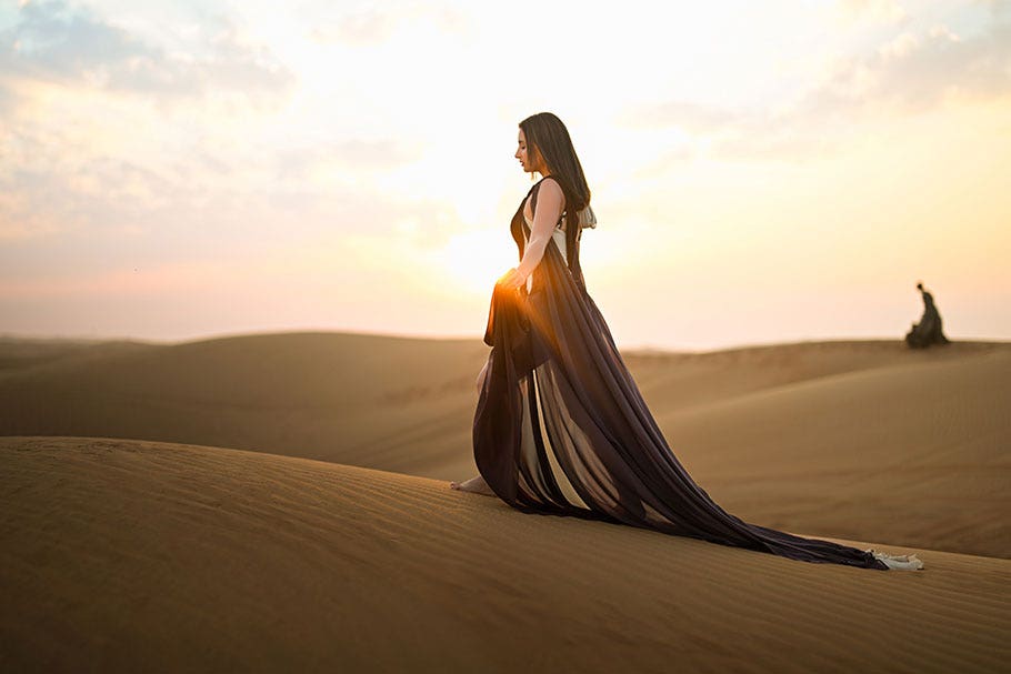 Woman Standing on a Desert Dune | Nikon Cameras, Lenses & Accessories